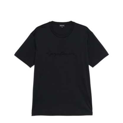 MAYFEYR - GIORGIO ARMANI - Pure Cotton Interlock Signature Logo T Shirt - 6GSM90SJRQZUB100