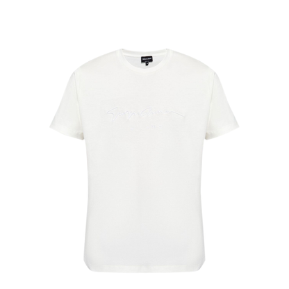 MAYFEYR - GIORGIO ARMANI - Pure Cotton Interlock Signature Logo T Shirt - 6GSM90SJRQZU0006