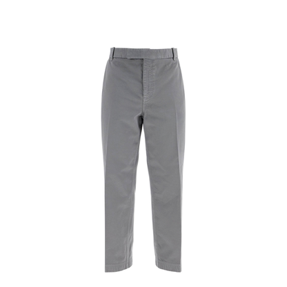 Grey Cotton Chino Pants