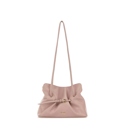 Pink Nappa Leather Small Bucket Bag