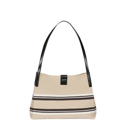 Release Small Canvas Leather Tote - Natural/Cream