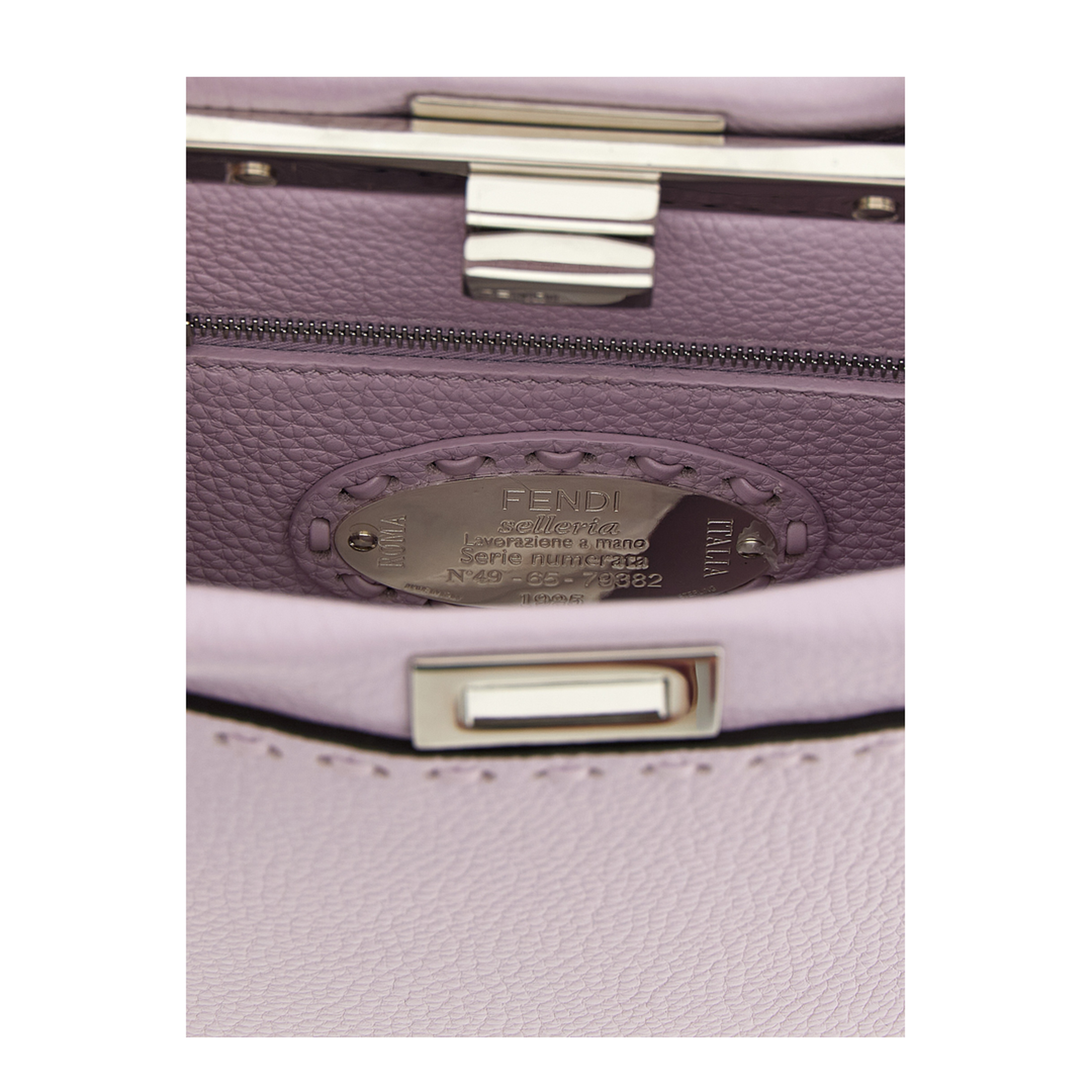 Peekaboo Mini Cuoio Romano Leather Purple