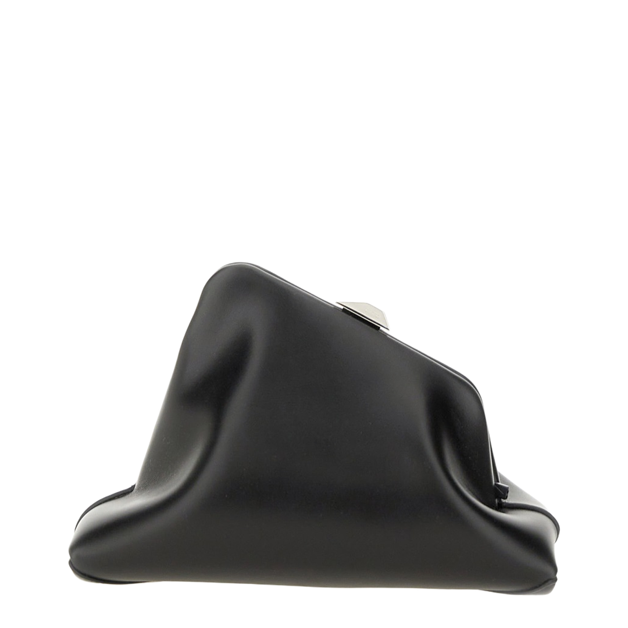 The Attico Day Off Small Calf Leather Clutch - Black – MAYFEYR
