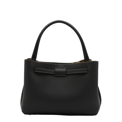 T Timeless Mini Calfskin Leather Top-Handle Bag - Black