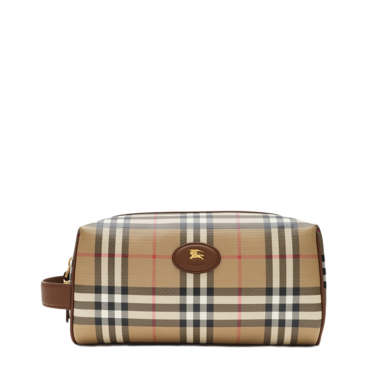 Printed Canvas Check Beauty Case