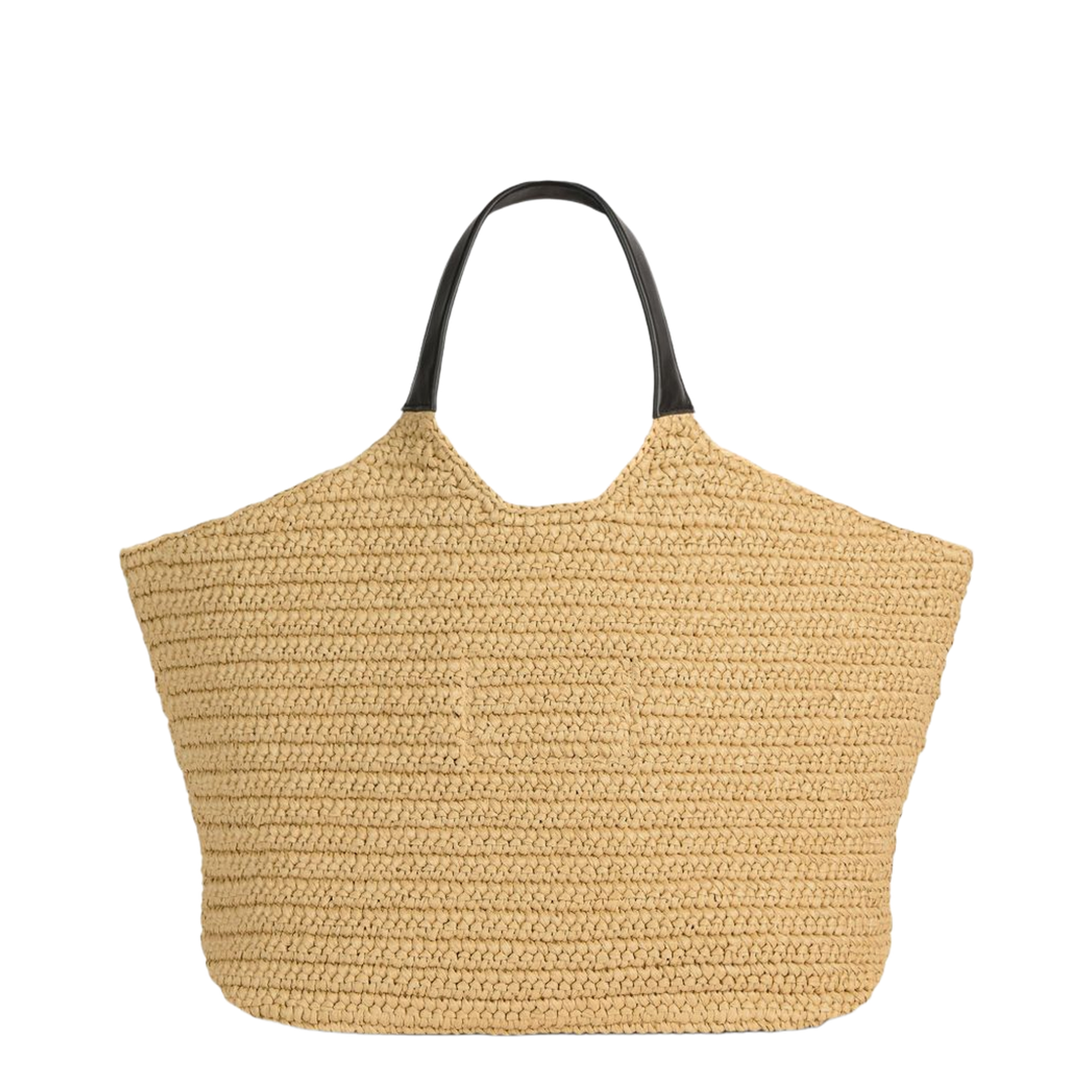 Crochet Medium Calfskin Tote - Beige