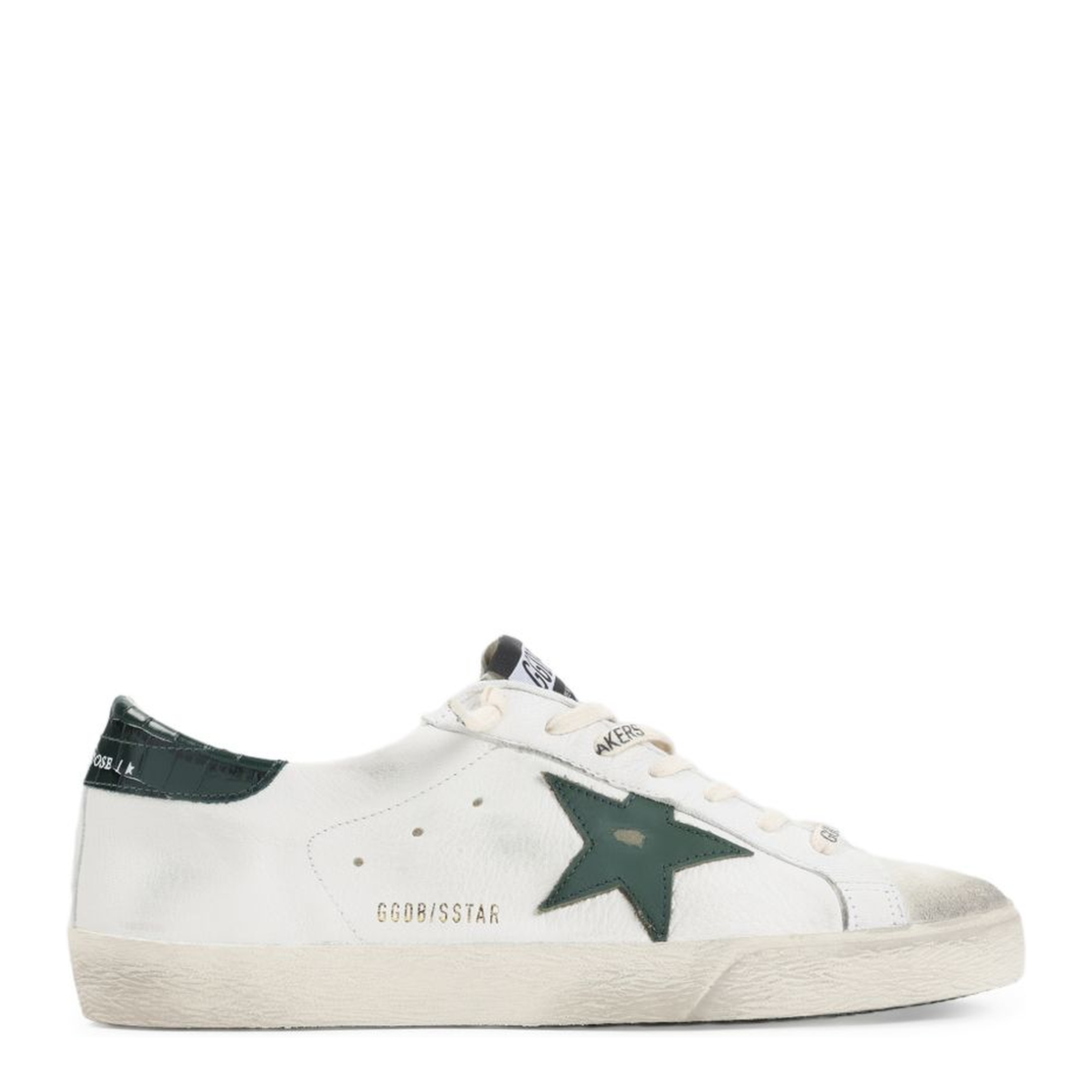 Super Star Nappa Upper Suede Toe and Tongue Leather Star Printed Leather Heel