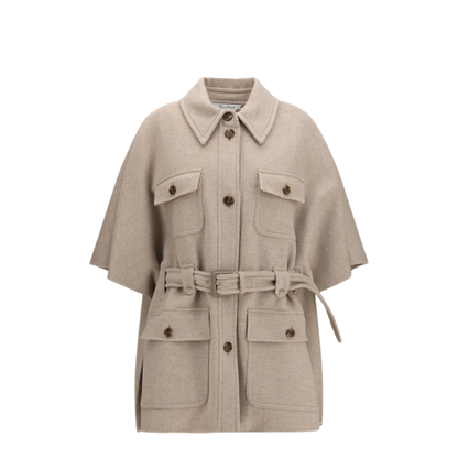 MAYFEYR - Max Mara - Nettare Cashmere Cape With Belt - 2624736081600030