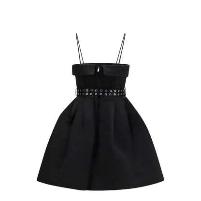 MAYFEYR - Ganni - Short Satin Dress With A Full Skirt - A1030437