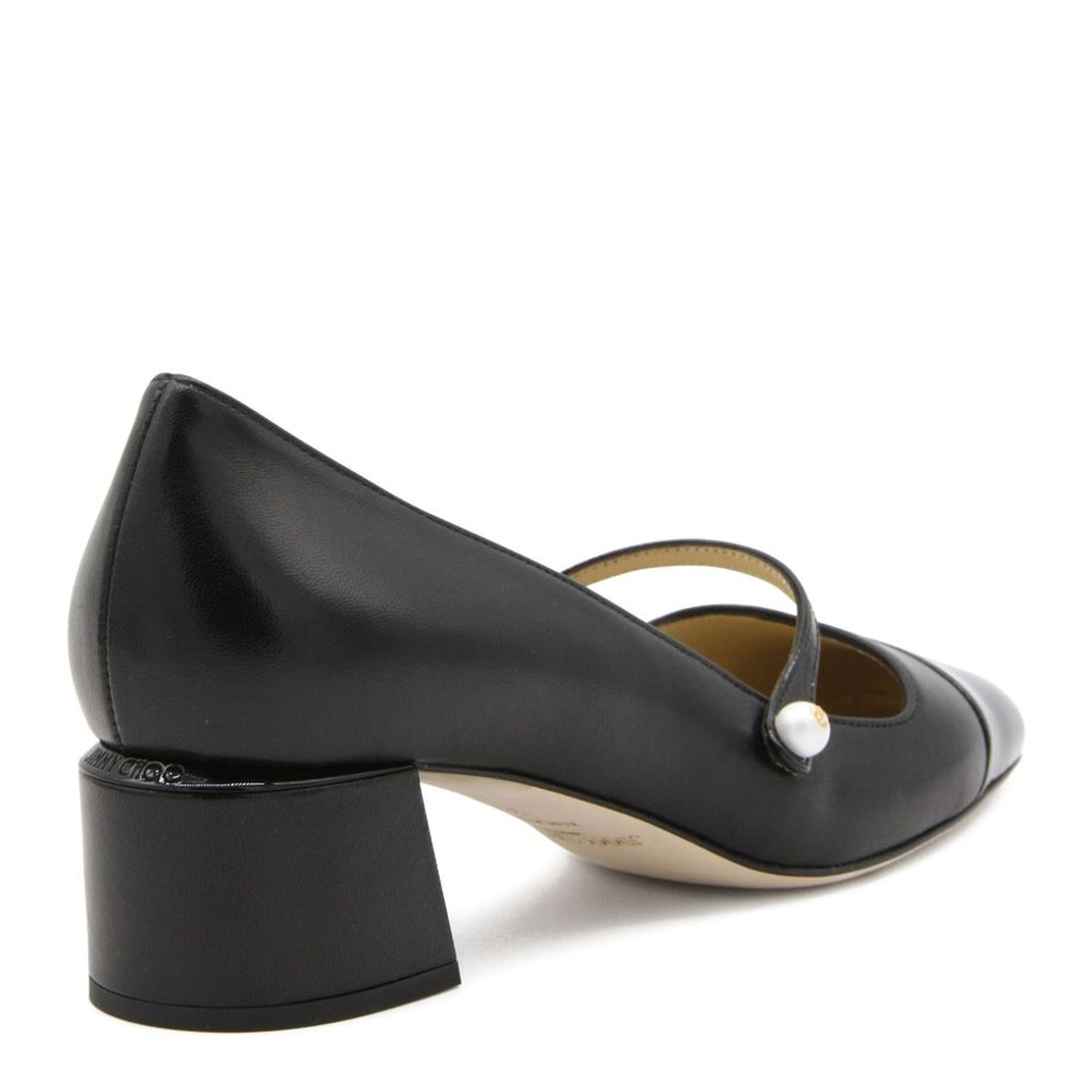 Black Nappa and Patent Leather Pumps