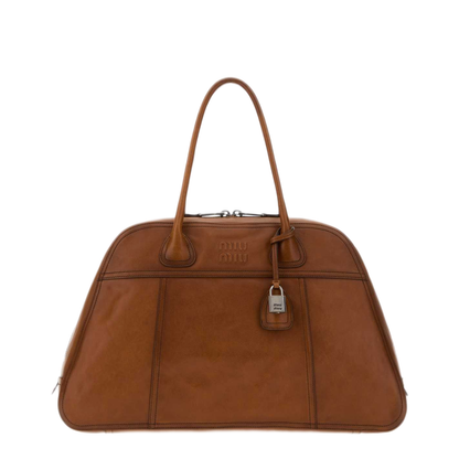 MAYFEYR - Miu Miu - Camel Leather Vivant Shopping Bag - 5BB1952IERF0046