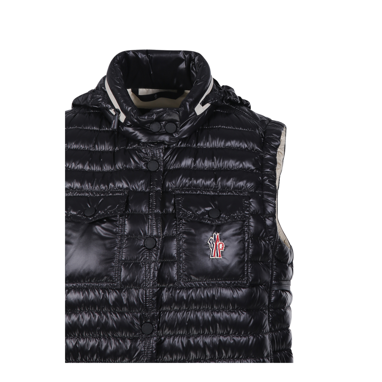 Black Nylon Gumiane Down Jacket