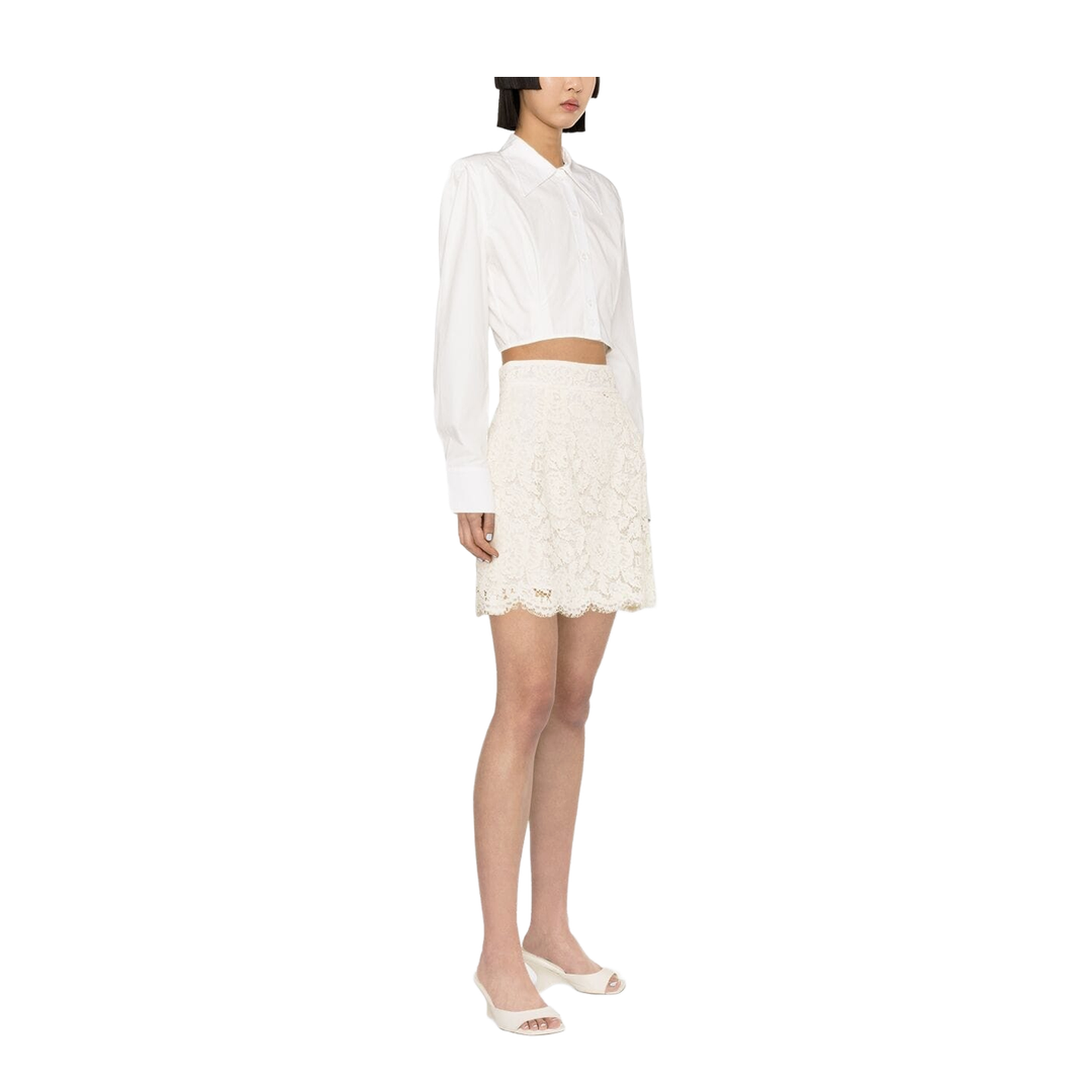 Floral Lace Detail Miniskirt