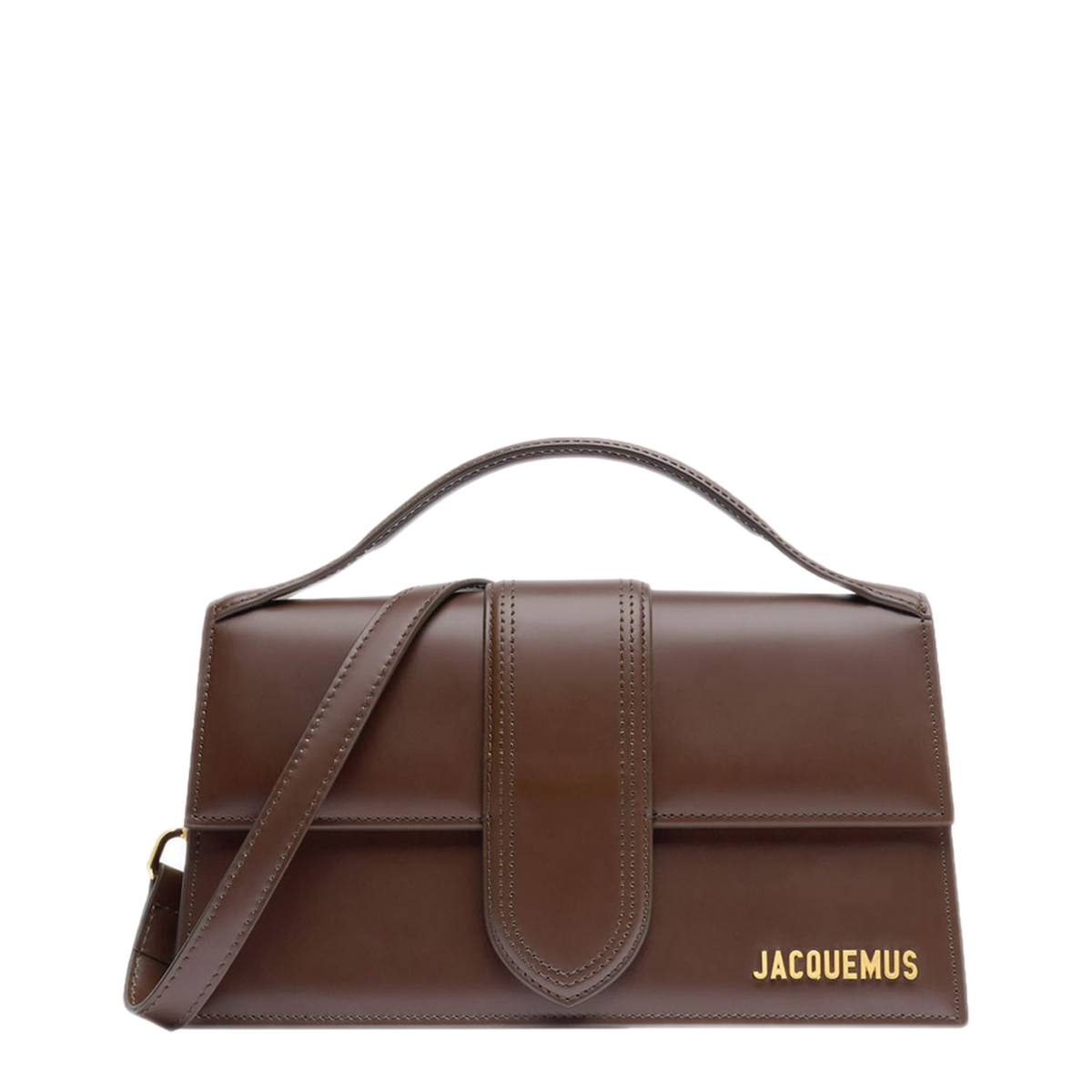 Large Calfskin Crossbody Bag - Brown