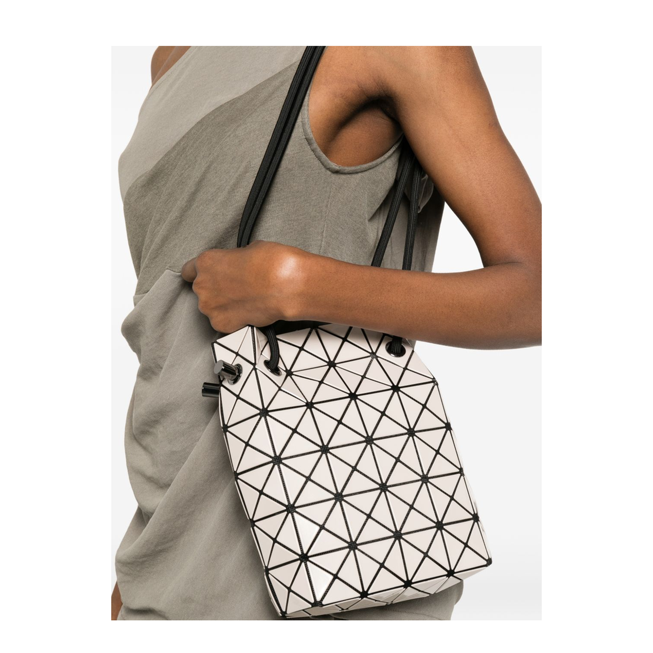WRING PVC Resin Bucket Bag - Beige