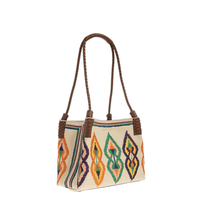 Libra Small Canvas Tote Bag - Cream