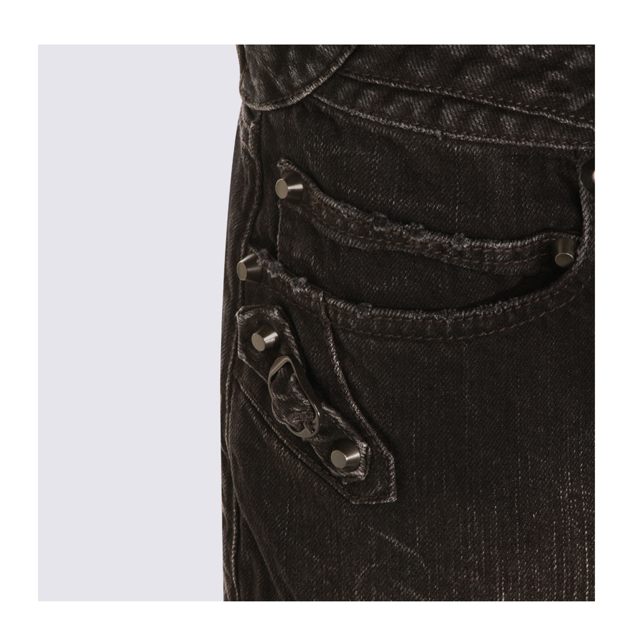 Black Denim City Mini Skirt