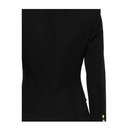 Double-Breasted Wool Blazer Black