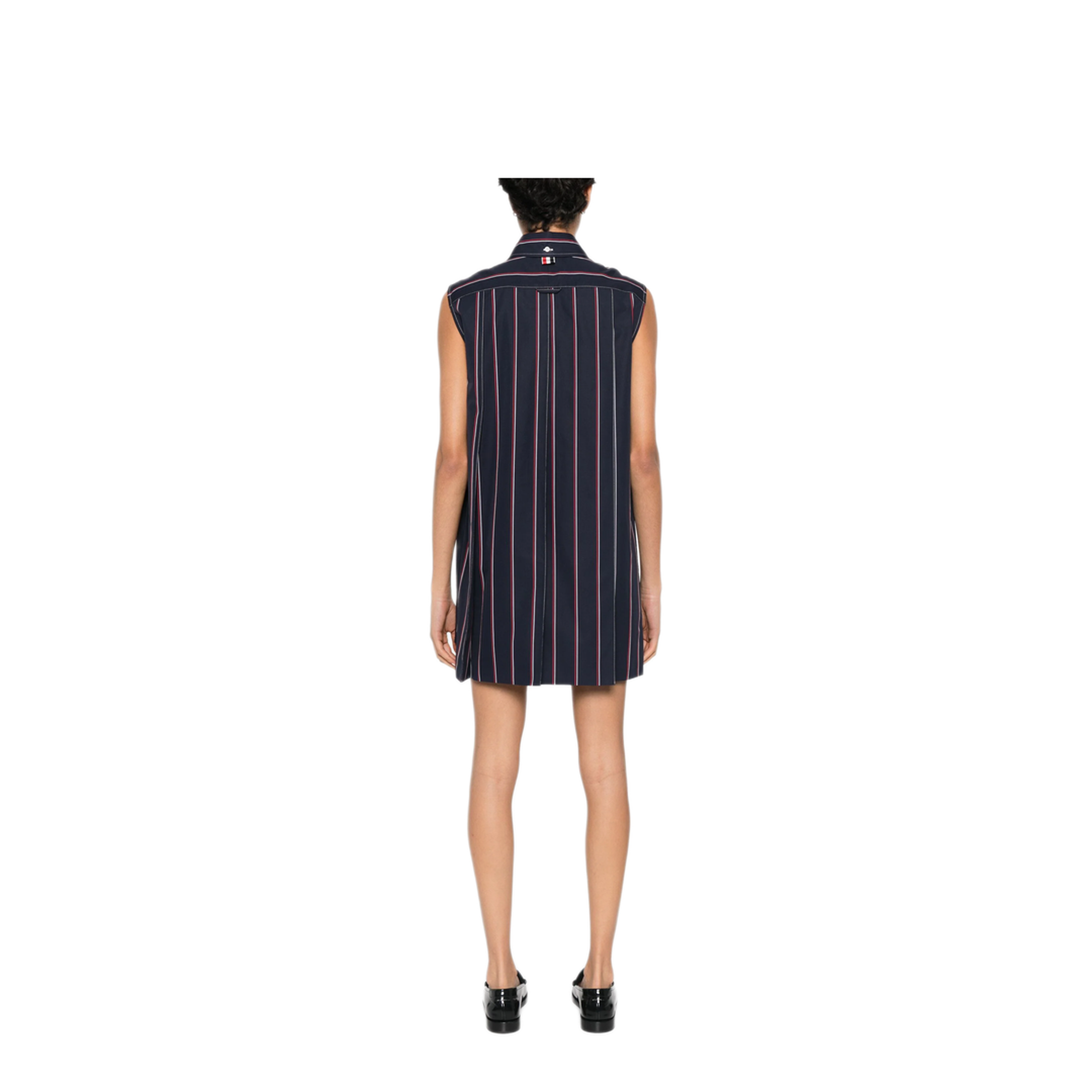 MAYFEYR - Thom Browne - Rwb-Stripe Mini Wide Shirt Dress - FDSE88AF0658415