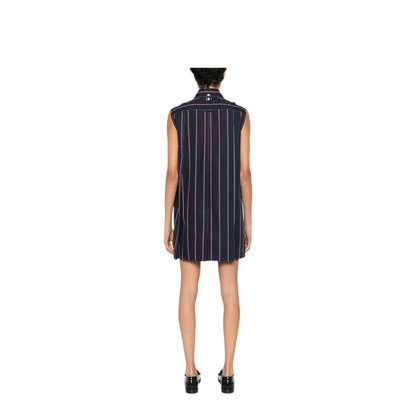 MAYFEYR - Thom Browne - Rwb-Stripe Mini Wide Shirt Dress - FDSE88AF0658415