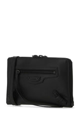 Neo Classic Small Strapped Pouch Lacquered Hardware