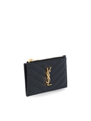 Cassandre Zipped Cardholder, Gold Hardware