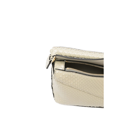 Puzzle Edge Mini Calfskin Top-Handle Bag - Black