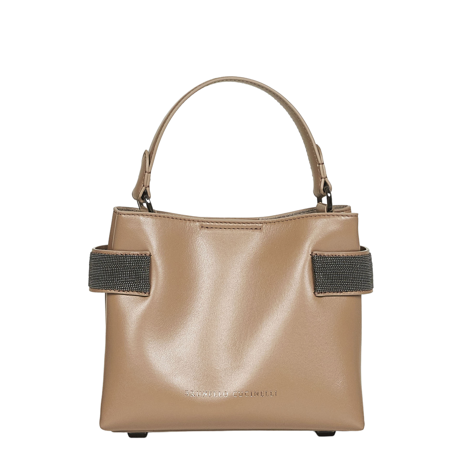 Small Top-Handle Essence Bag in Hazelnut