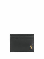 Leather Cardholder, Gold Hardware