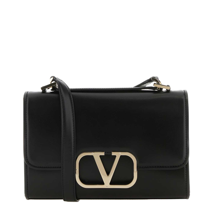 VLogo Leather Shoulder Bag
