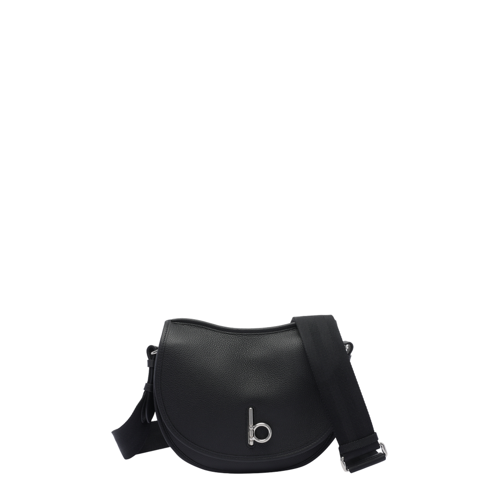 Black B Clip Messenger Bag