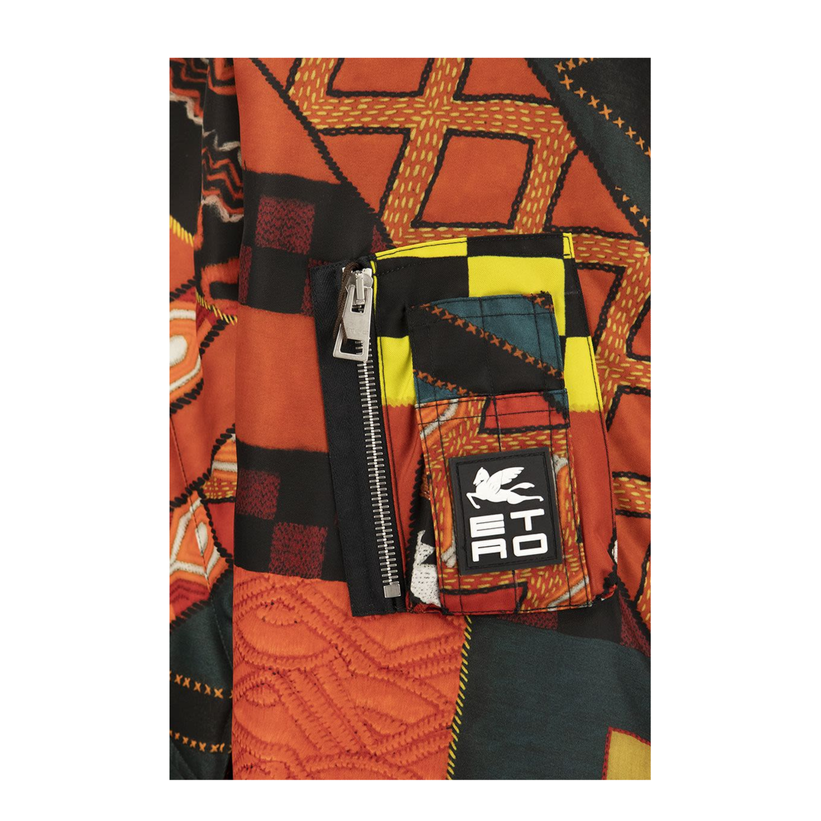 Patchwork Bomber Jacket