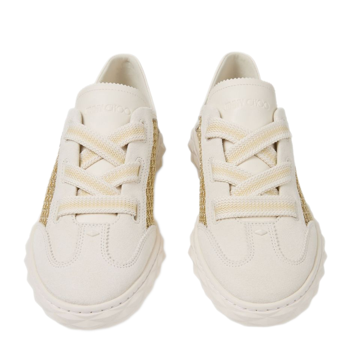 MAYFEYR - Jimmy Choo - Diamond Leather Sneakers - DIAMONDLIGHTFLEX/FQEAGOLD/LATTE