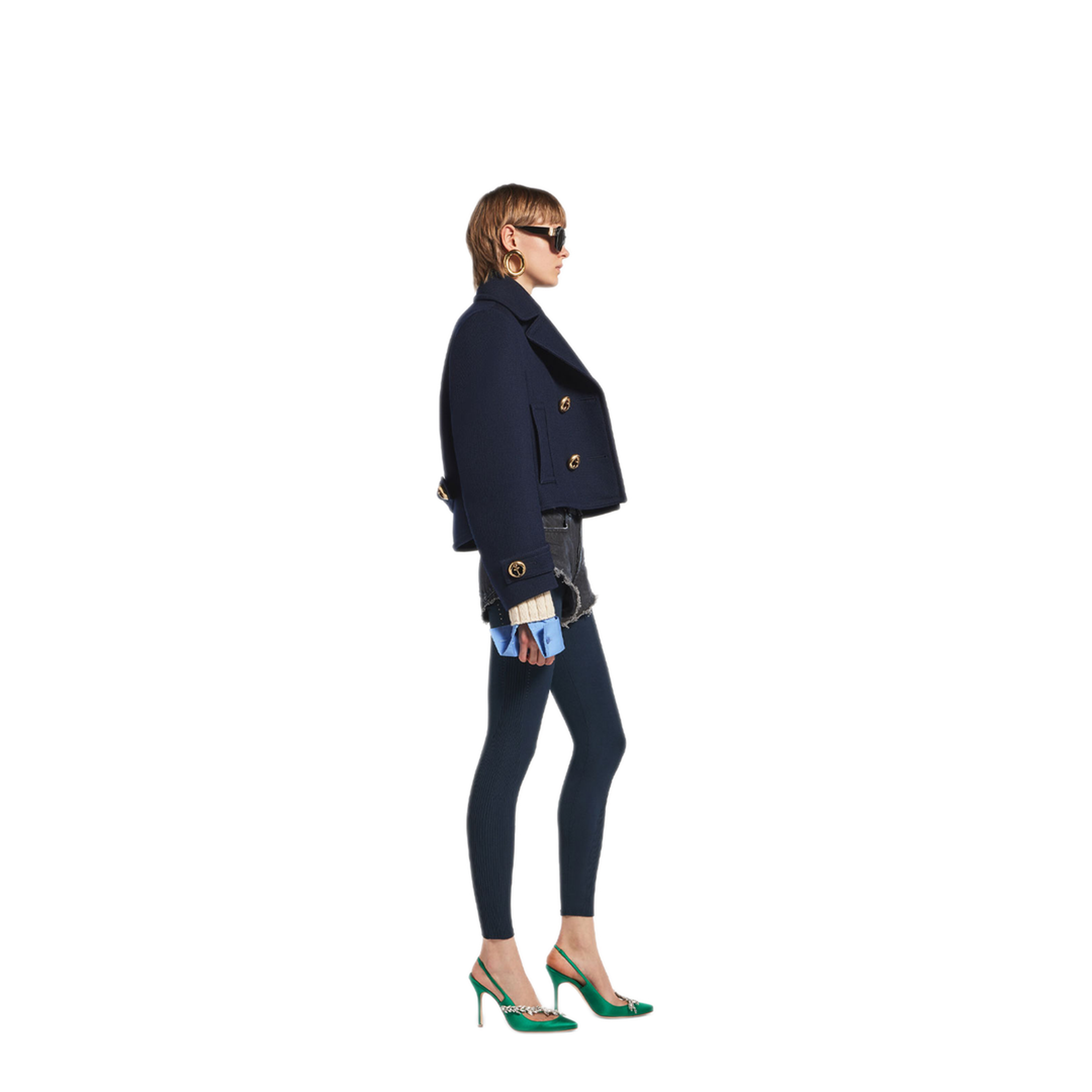 MAYFEYR - Balenciaga - Cropped Peacoat In Textured Wool - A002D7TUU168065
