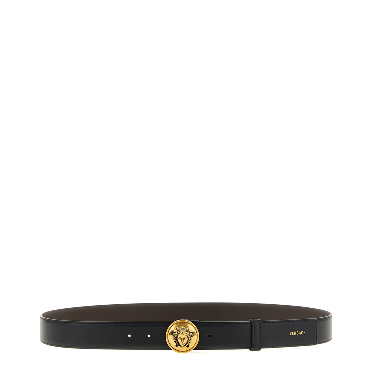 MAYFEYR - Versace - Black Leather Belt - 1024410DVTP11B55J