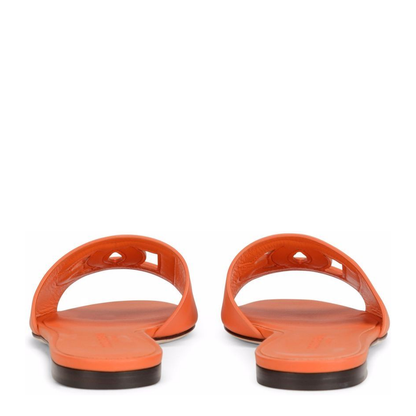 Calfskin Sliders with Logo