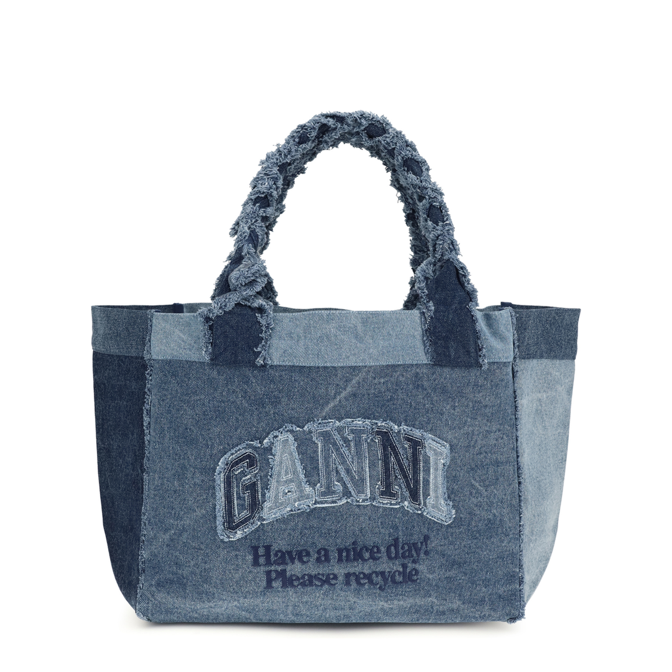 MAYFEYR - Ganni - Medium Trapeze Denim Shopper - B2110090