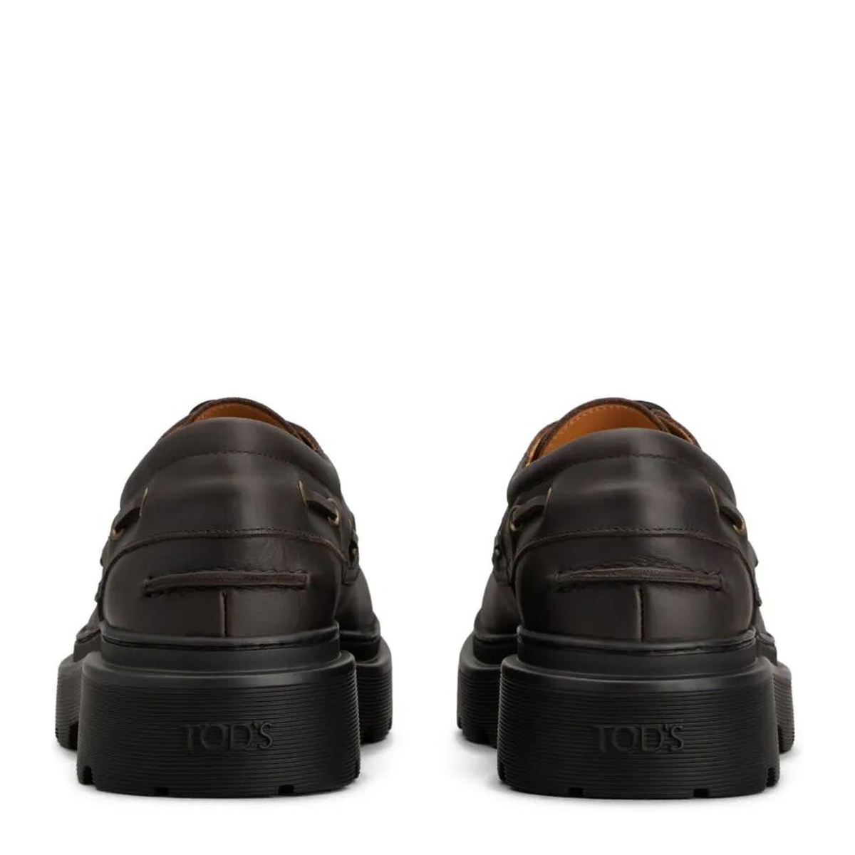 Coffee Brown Front Button Fastening Moc Stitching