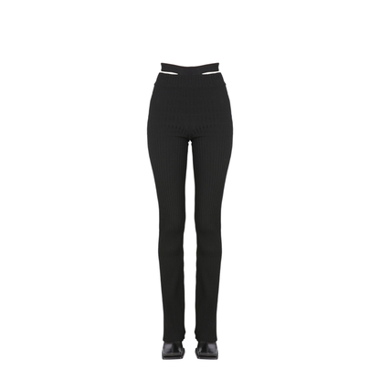 MAYFEYR - Andreādamo - Ribbed Trousers With Cut Out Belt - ADFW21PA040314730473