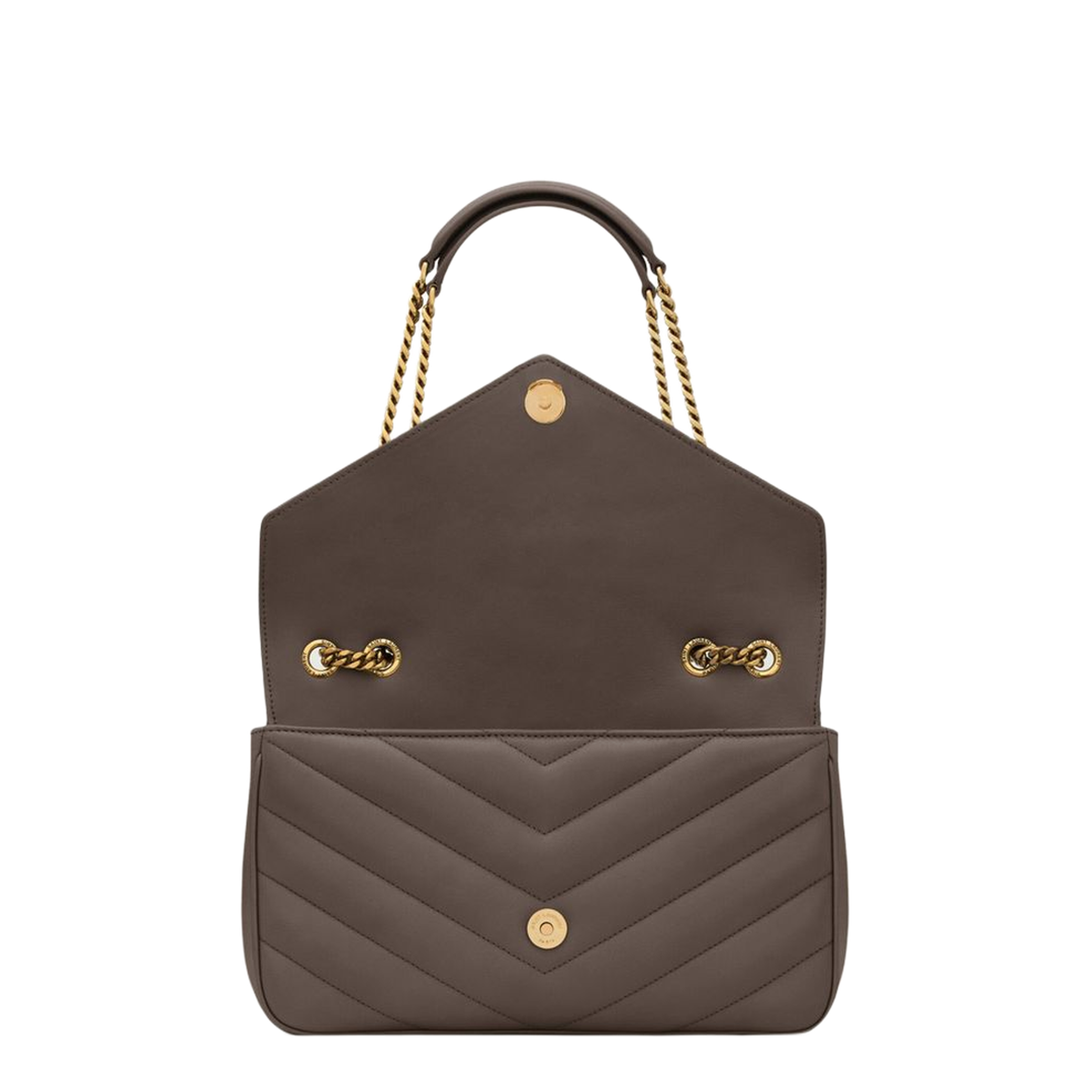 Loulou Medium MATELASSÉ Shoulder Bag Grey