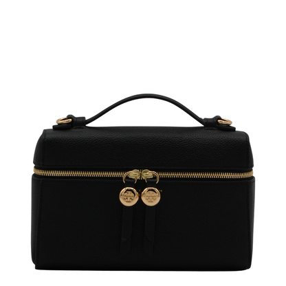 Romy Slim Top Handle Bag - Black