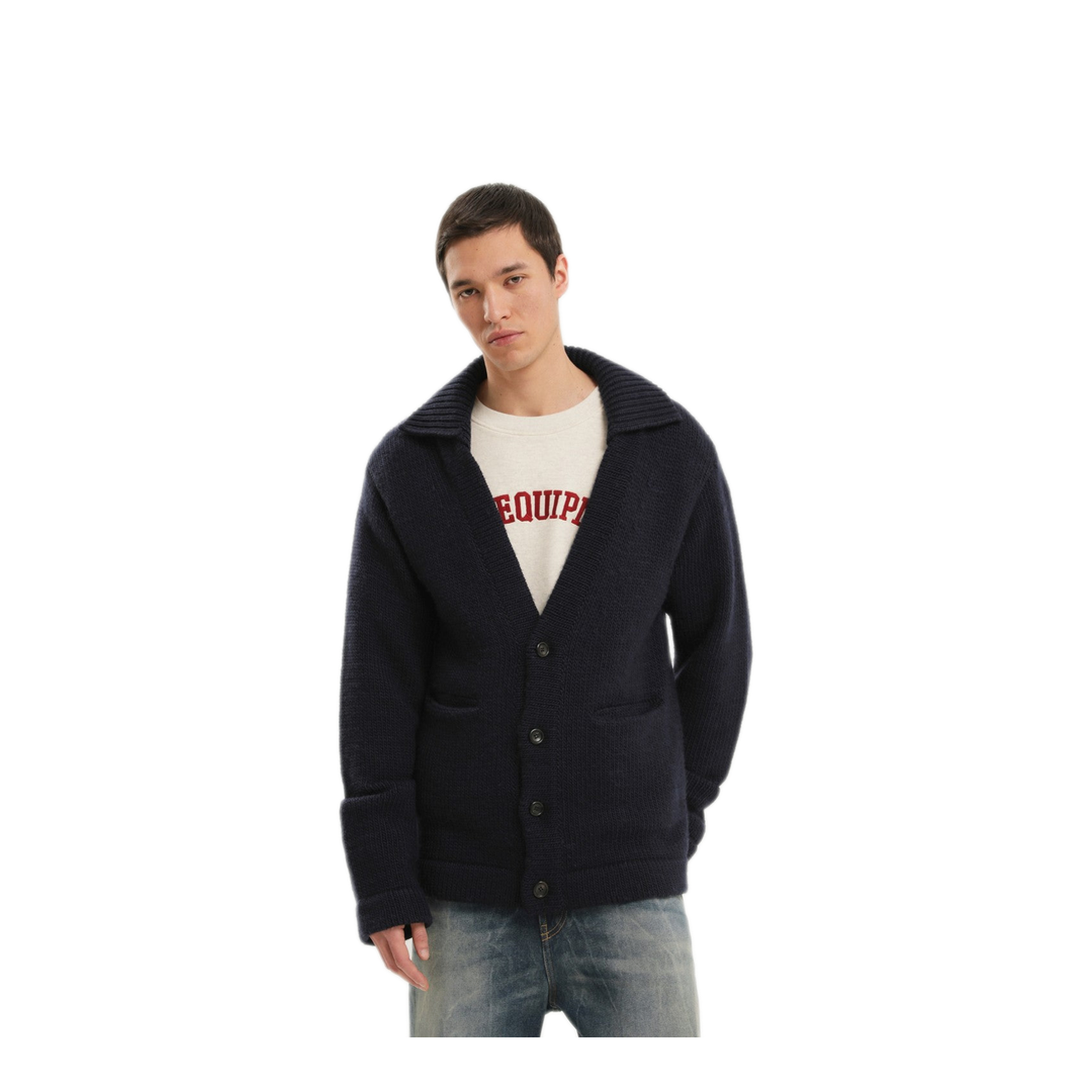 MAYFEYR - 1989 STUDIO - Blue Wool Cardigan - F04MAH001KNI0016000