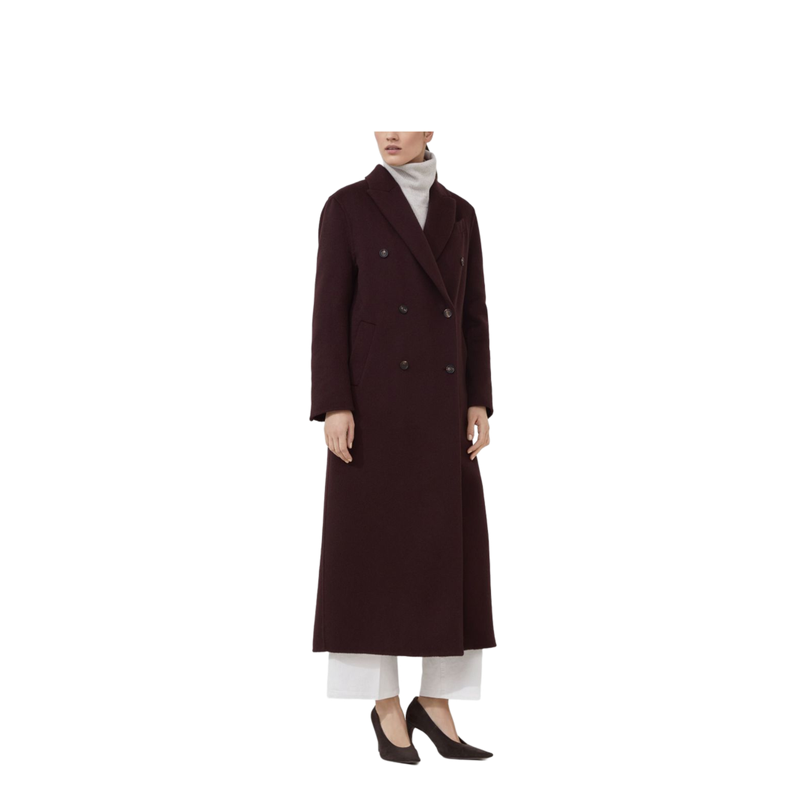 Handcrafted Coat in Burgundy