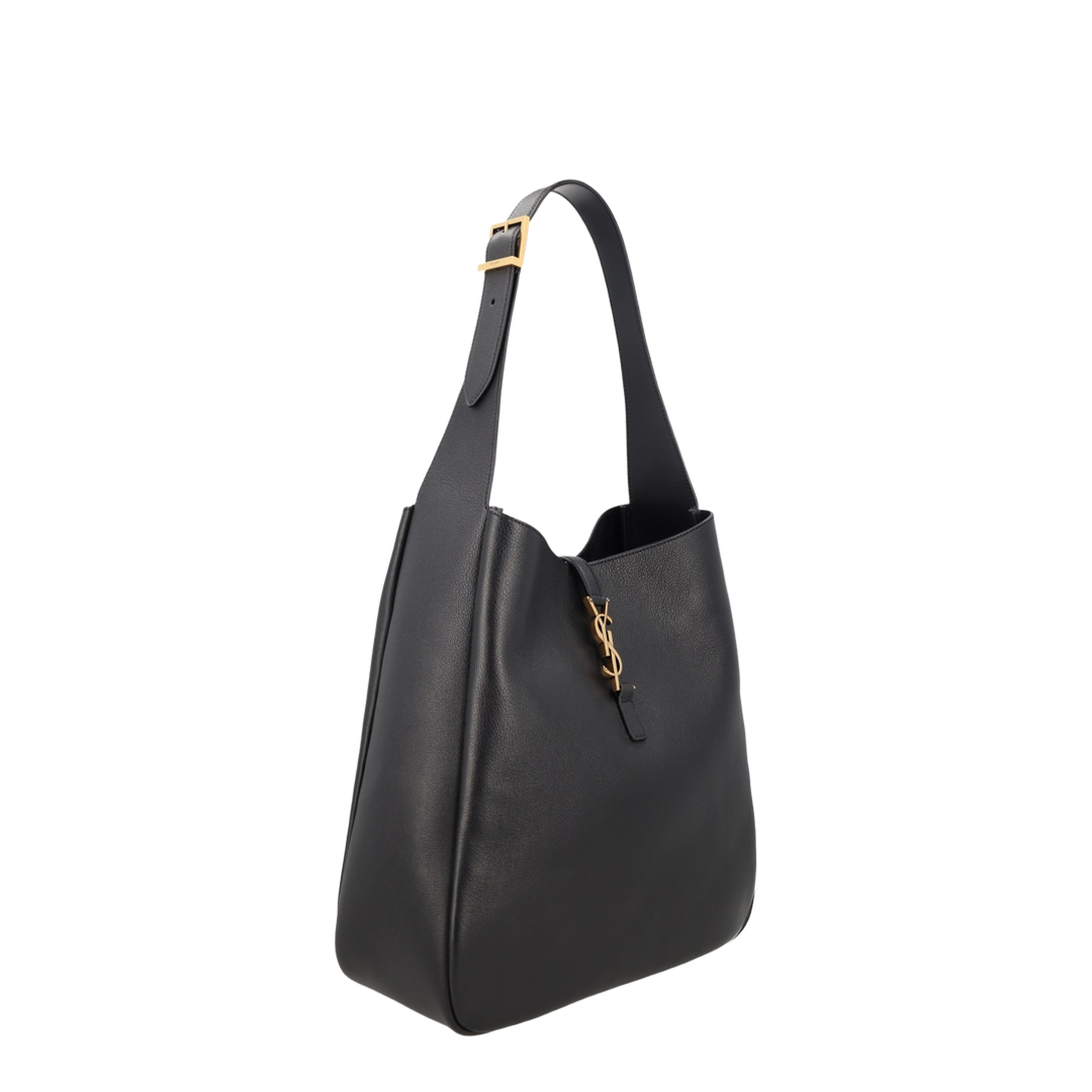 Le 5 À 7 Supple Large Grained Calfskin Shoulder Bag - Black