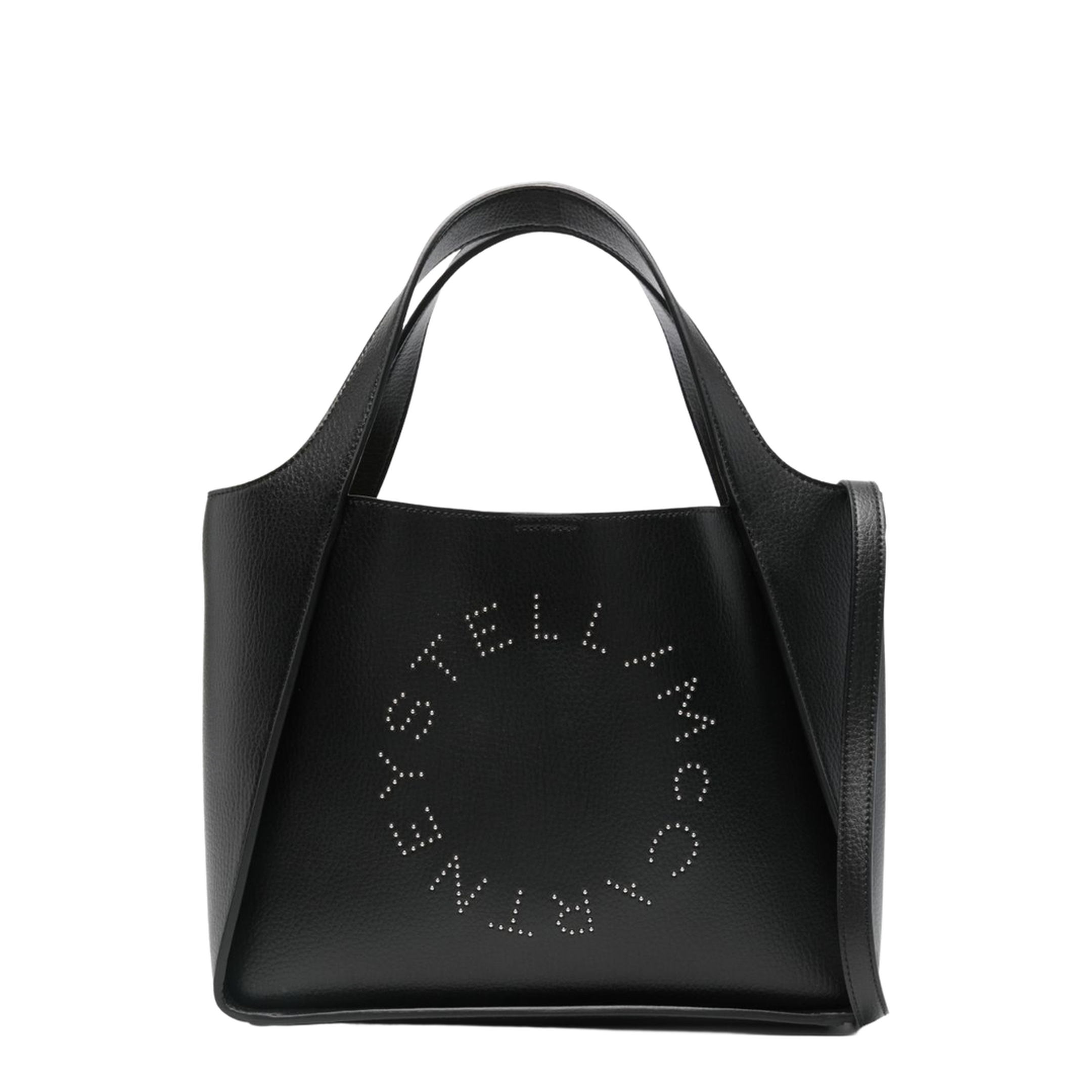 Logo Large Studded Tote Bag - Black