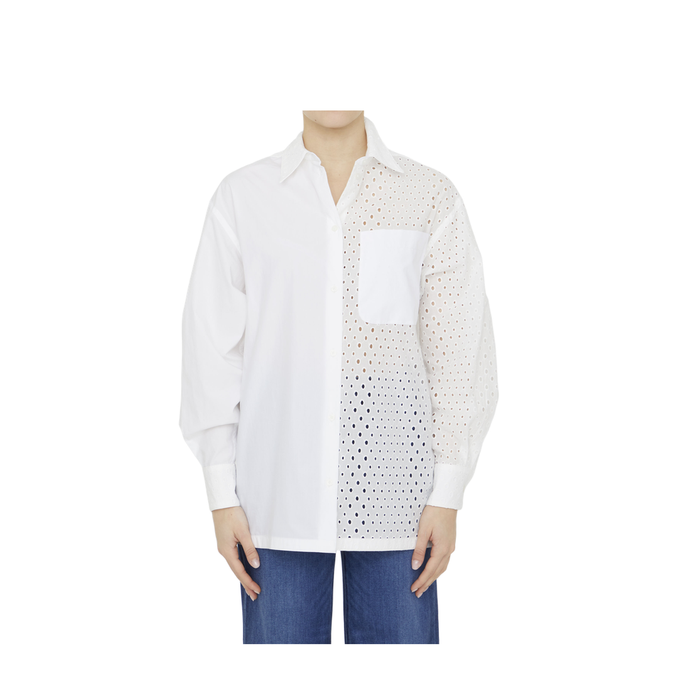 Broderie Anglaise Cotton Shirt