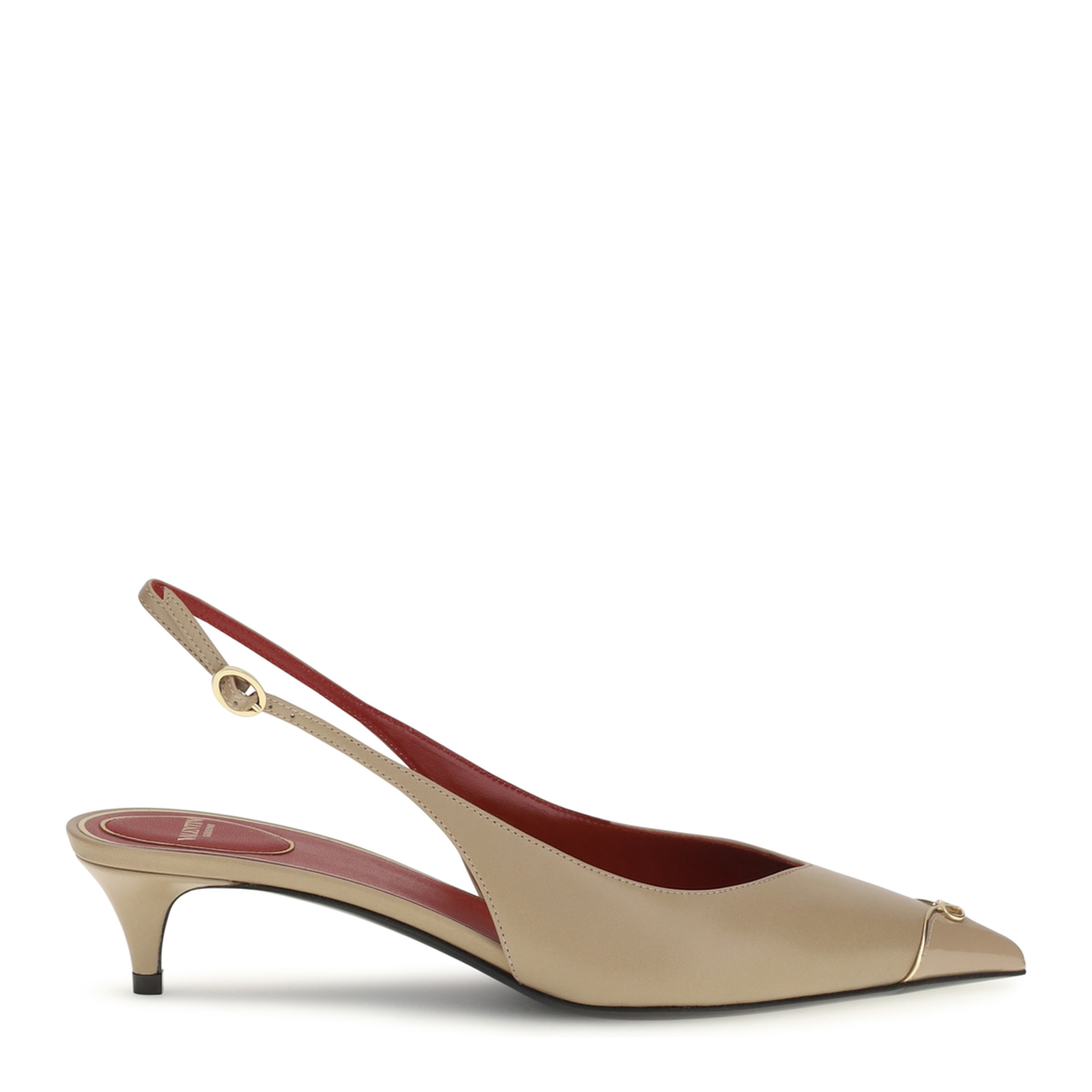 MAYFEYR - Valentino - Vlogo Signature Kitten Heel Slingback Pumps - 9W2S0QB8YEA954