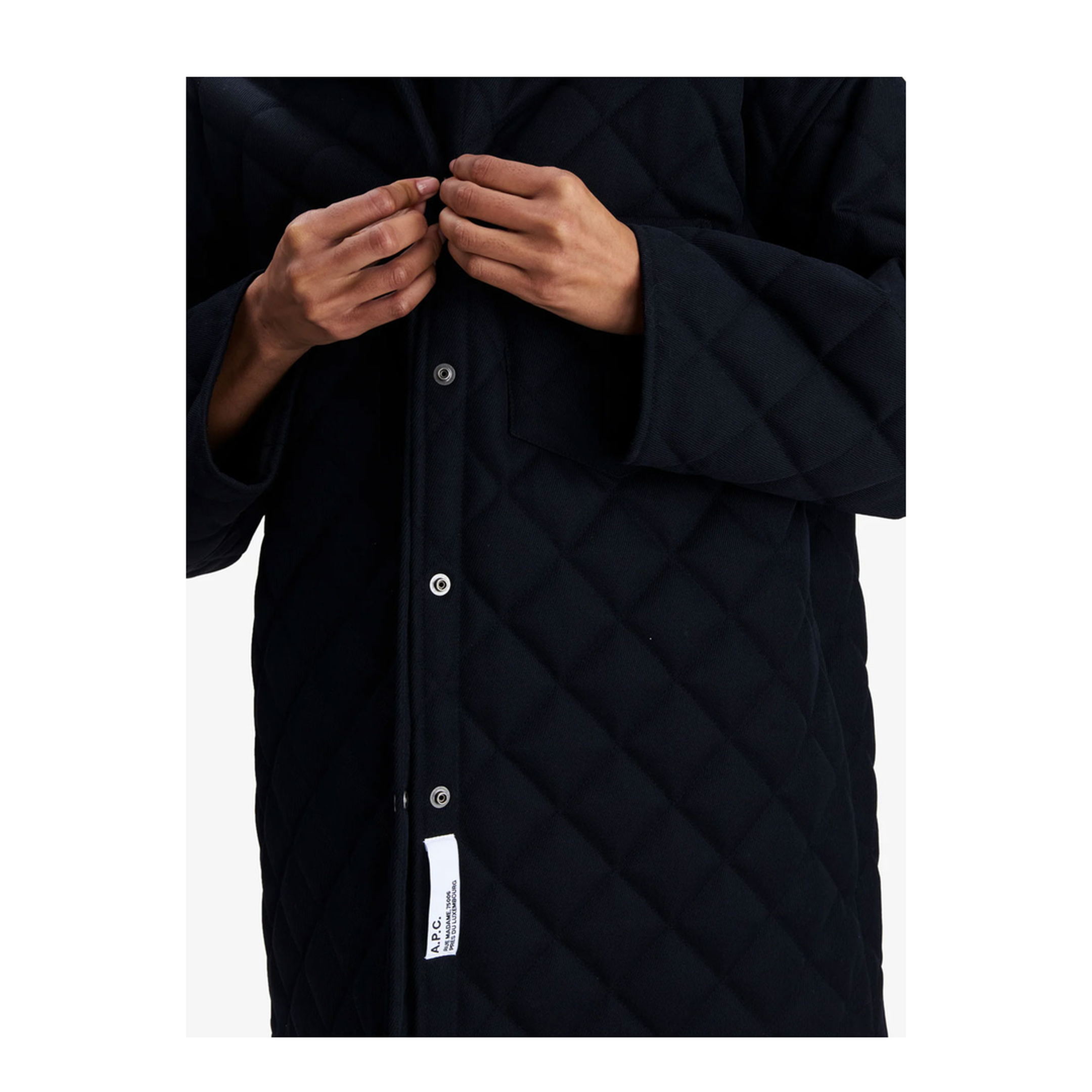 MAYFEYR - A.P.C. - Georges Quilted Wool Jacket - PSANGM32034IAK