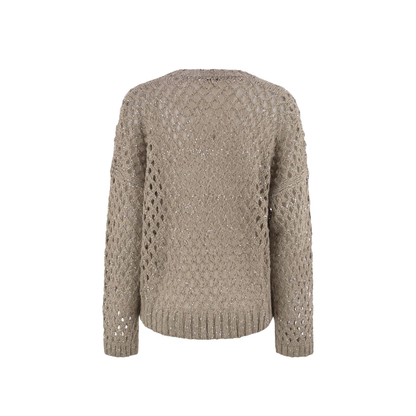 Dazzling Net Silk And Linen Jersey