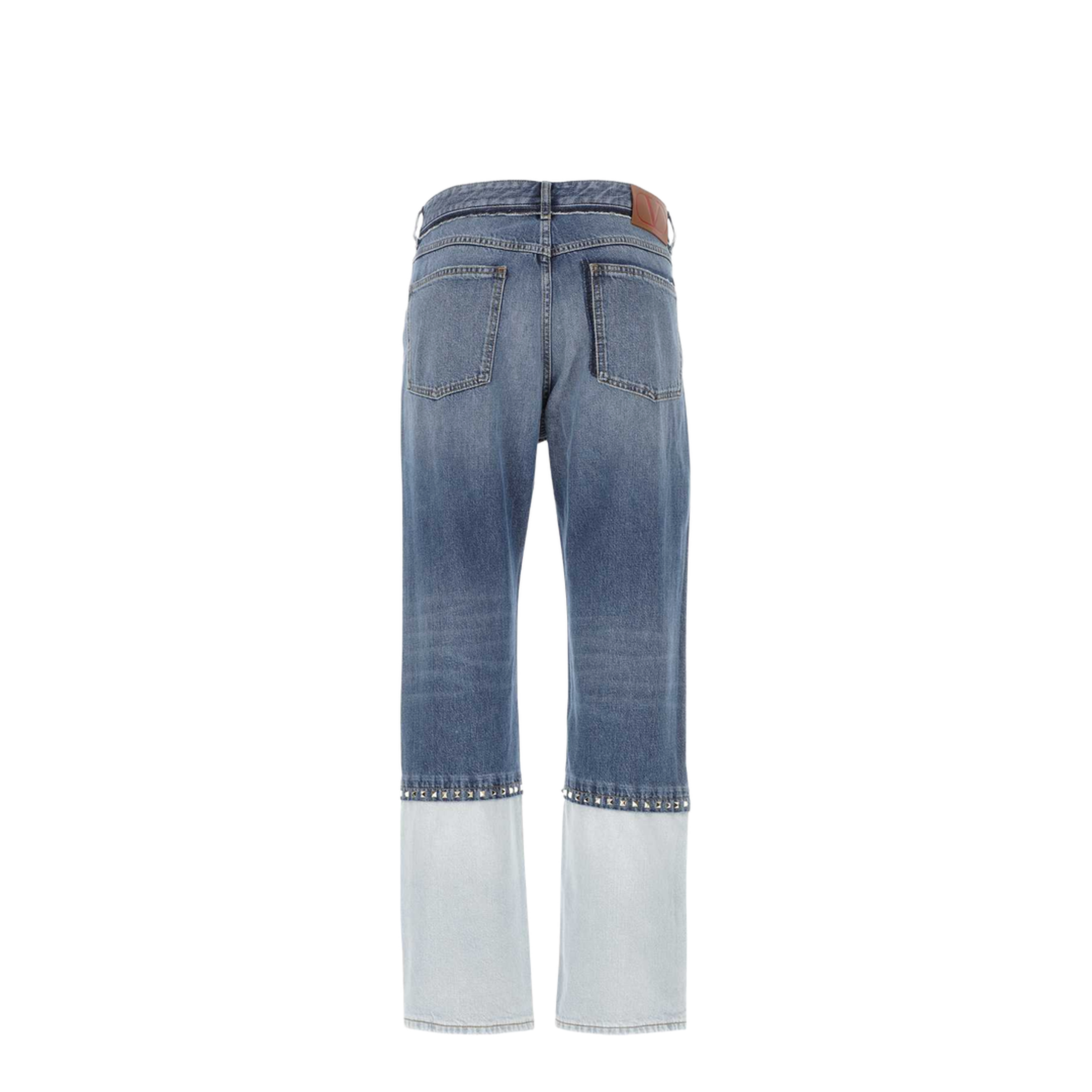 Wide-leg Jeans with Contrast Back